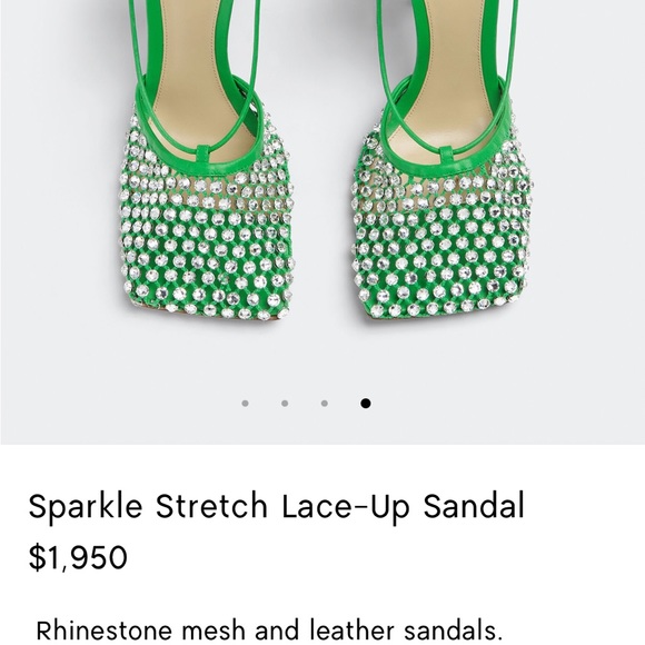 NEW BOTTEGA VENETA green sandals with rhinestones size IT 40 - still on website - Picture 11 of 11